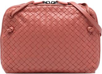 Bottega Veneta 2012-2025 Nappa Intrecciato Nodini crossbodytas - Roze