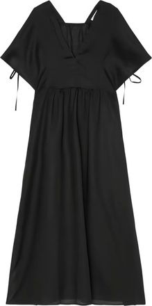 Marc O'Polo Abito midi a maniche corte con lacci - Nero