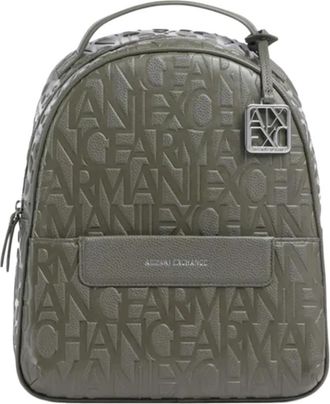 A|X Armani Exchange Liz Pebble S Rugzak - Dames - Rugzakken - Groen - ONE Size - Leer - Tassen