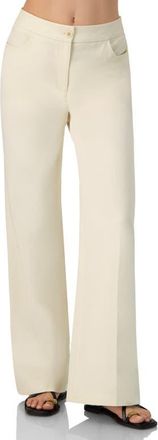 Ivonne Cotton Wide-Leg Straight Pants in Ivory at Nordstrom, Size 10