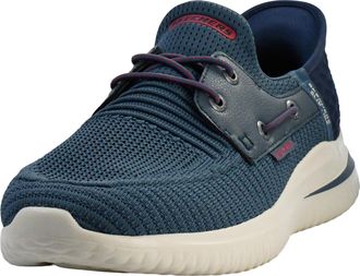 Skechers Mens Delson 3.0-Roth 210606 Low Profile Bungee Lace Slip-Ins, Blue, 10.5 UK