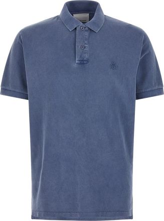 Isabel Marant Blue Embroidered Logo Polo