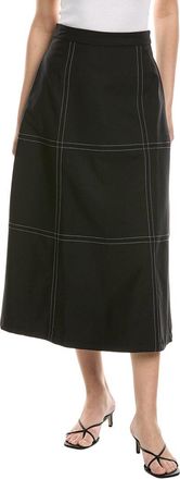 WeWoreWhat A-Line Contrast Stitch Skirt