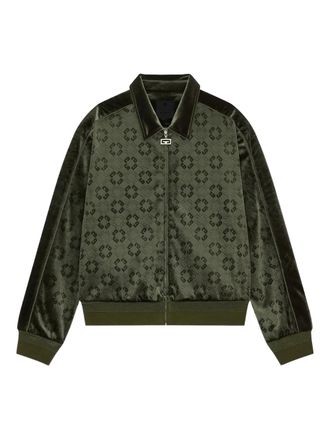 Givenchy 4G velvet bomber jacket - men - Polyester/Triacetate - L - Green