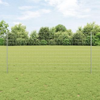 Berkfield Home Euro Fence with 10 U Posts Silver 1, 2x10 m Steel