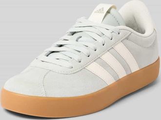 adidas Sneaker aus Leder-Mix mit Logo-Patch Modell VL COURT 3.0 in Hellgrau, Größe 36,5