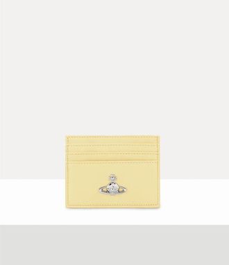 Vivienne Westwood Flat Card Holder Pu Smooth Pastel-yellow One Size Women