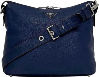 Prada Pre-owned Cross Body Bags, female, Blue, Size: ONE SIZE Pre-owned Vintage Shoulder Bag