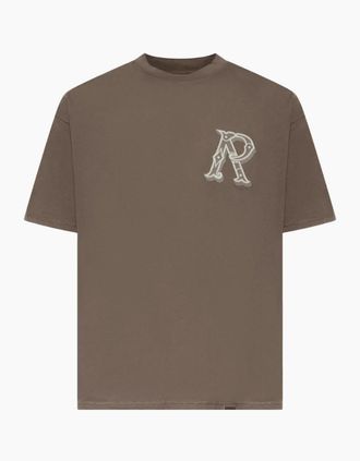 Represent Mens Western Initial Oversized Brown T-Shirt - Size: 40