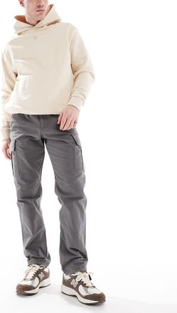 Jack & Jones loose fit cargo pants in dark gray
