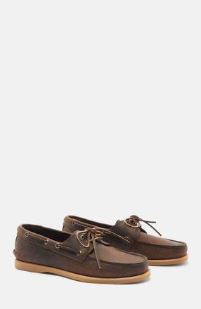 Scarosso Jude Boat Shoes in Brown - Nubuck at Nordstrom, Size 41.5