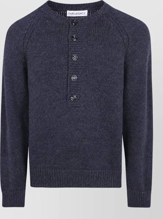 Our Legacy merino wool henley sweater