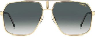 Carrera Vierkante zonnebril met metalen profiel - unisex - Zonnebrillen - Geel - 62 MM - Accessoires