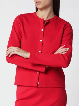 Flore Flore Cardigan girocollo in cotone a maniche lunghe con bottoni