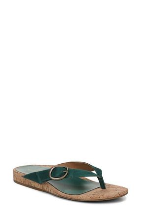 Vionic Grove Flip Flop in Posy Green Suede at Nordstrom, Size 7.5