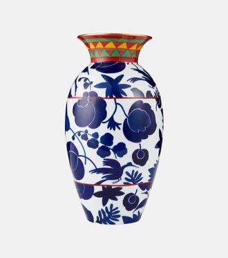 La DoubleJ Wildbird Blu porcelain vase