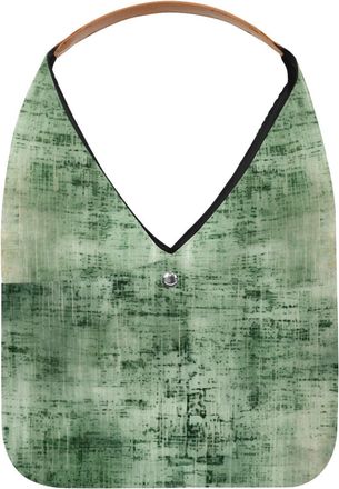 Generic Green Vintage Mottled Texture Reusable Lightweight Grocery Bags - Foldable Into Compact Pouch, Washable & Sturdy, Multipurpose for Shopping and Travel