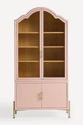 Anthropologie Livia Glass & Wood Storage Hutch