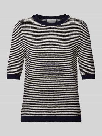 Christian Berg Strickpullover mit 1/2-Arm in Dunkelblau, Gr&ouml;&szlig;e M