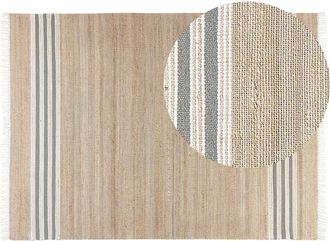 Beliani Rug MIRZA Grey 160 x 230 cm Jute