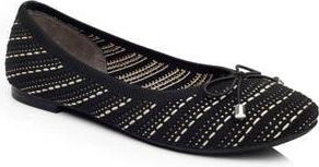 Me Too Saylor Ballet Flat in Black/Ivory Dot at Nordstrom Rack, Size 9.5