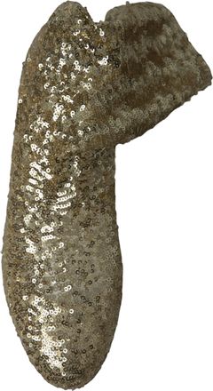 Dolce & Gabbana Gold Sequined Short Boots Stretch Womens Shoes