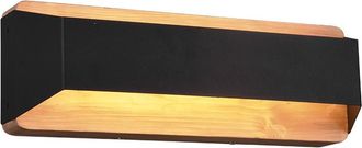 Trio Aplique Rectangular Doble Emisi&oacute;n Led Arino Black Wood Trio Lighting