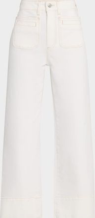 Paige Anessa Wide-Leg Jeans with Vintage Welt Pockets