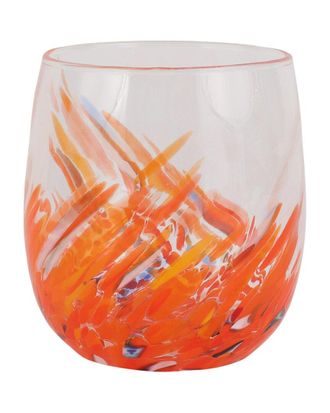 Vietri Vietri Chiara Orange Short Tumbler With $5 Credit