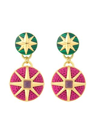 Maria Frering Giotto Gemstone Gold-plated Drop Earrings - One Size