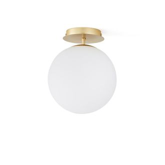 La Redoute Interieurs Plafondlamp of wandlamp, messing en opaline glas, MORICIO