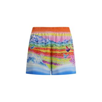 Casablanca Multicolor Silk Bermuda Womens Shorts