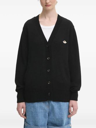 Fiorucci angels-patch button-fastening cardigan - Nero