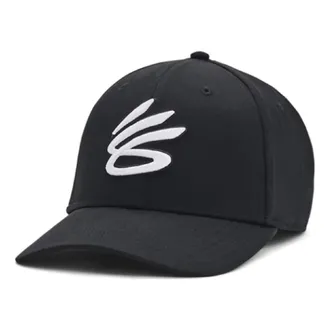 Under Armour Curry Logo Baseball Cap Black White 1380010-001