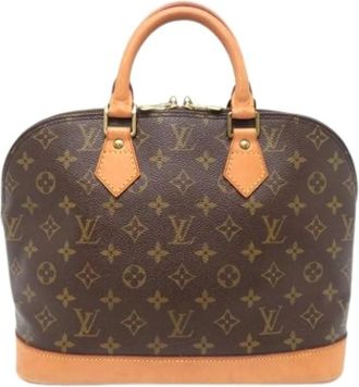 Louis Vuitton Pre-owned Vintage Monogram Canvas Handtas - Dames - Vintage Handtas - Bruin - ONE Size - Leer - Vintage