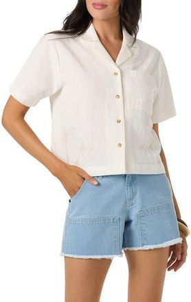 O'Neill OG Channing Palma Camp Shirt in Tofu at Nordstrom, Size Xx-Large