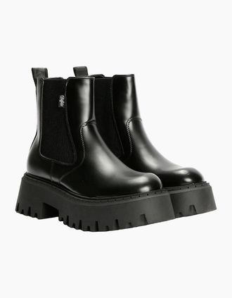 Buffalo Womens Buffalo Aspen Chelsea Womens Black Boots - Size: 6.5