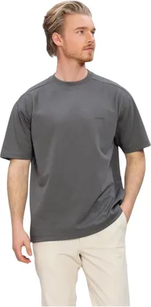 Genti Tops, Heren, Grijs, S, Katoen, T-Shirt SS 1227