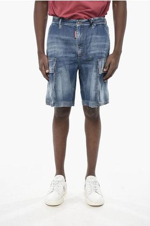Dsquared2 SUMMER LOVERS Stretch Cotton Loose-Fit Cargo Jeans size 48