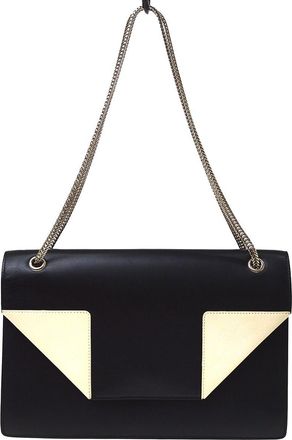 Saint Laurent Betty Leather Black Leather Handbag (Pre-Owned)