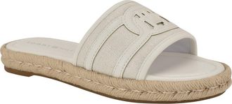 Tommy Hilfiger Hadjea Espadrille Slide Sandal in Silver/White at Nordstrom Rack, Size 11