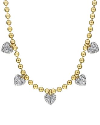 Rina Limor Silver 0.95 ct. tw. Lab-Grown Created White Sapphire Necklace