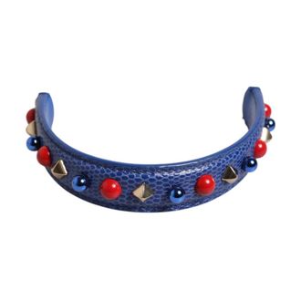 Dolce & Gabbana Headbands, female, Multicolor, Size: ONE SIZE Embellished Leather Shoulder Strap Bag Handle