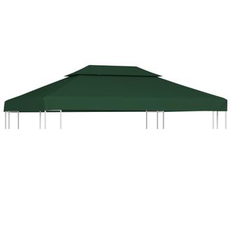 Berkfield Home Gazebo Cover Canopy Replacement 310 g / m &sup2; Green 3 x 4 m