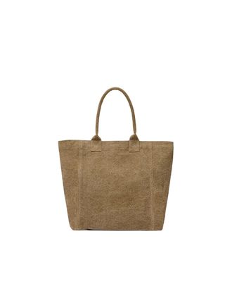 Isabel Marant Womens Tote Bag Yenky Dark Khaki Cotton Handbags Hand