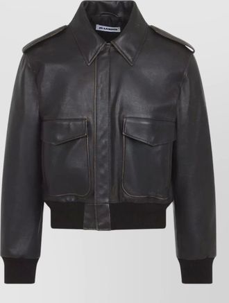 Jil Sander leather blouson