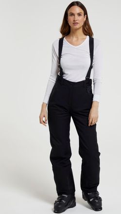 Mountain Warehouse Chalet Womens Extreme Waterproof Ski Pant Breathable Winter Snowboard Trouser Black