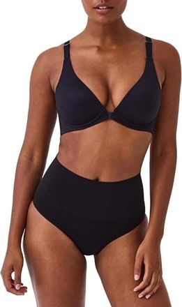Spanx Bra-llelujah! Bra Women Black Plunge Adjustable Strap Wireless GBO1090
