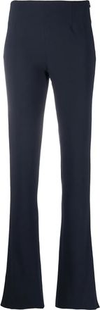 Galvan high-waisted flared trousers - women - Triacetate/Polyester - 36 - Blue