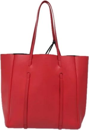 Balenciaga Pre-owned Vintage Tote Bag - Dames - Vintage Shopper - Rood - ONE Size - Leer - Vintage